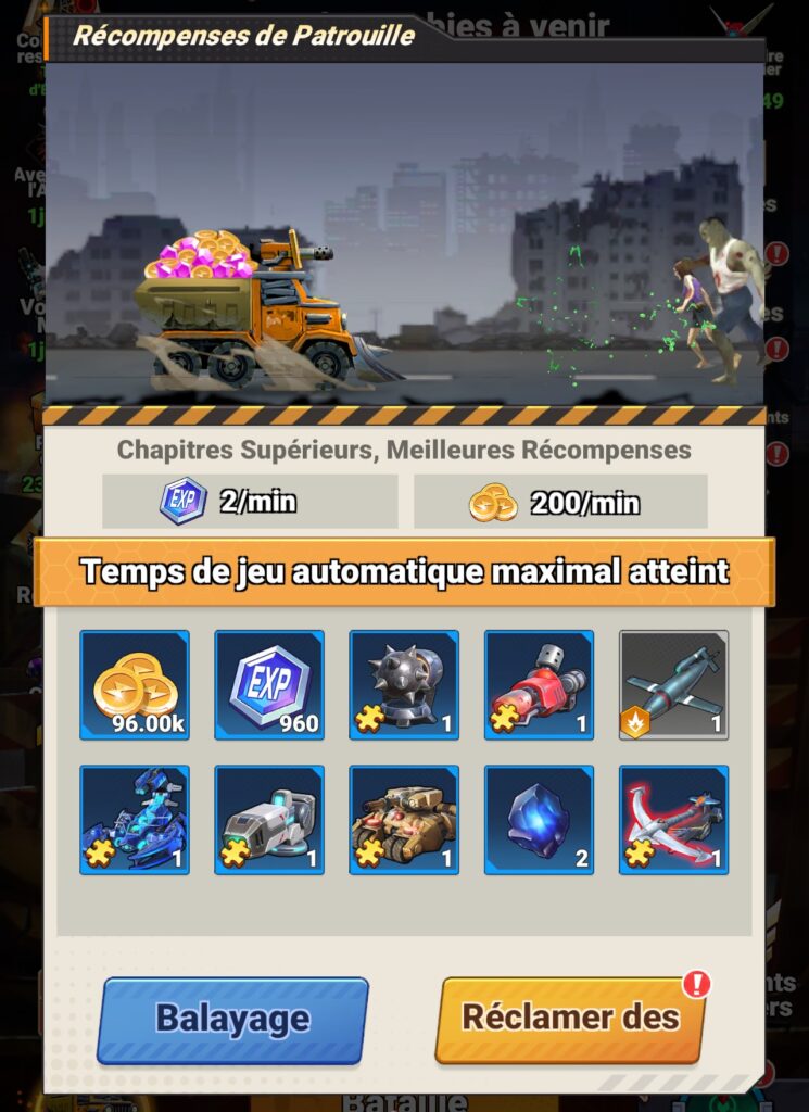 Auto-play ou auto-balayage dans Mech Assemble : Zombie Swarm