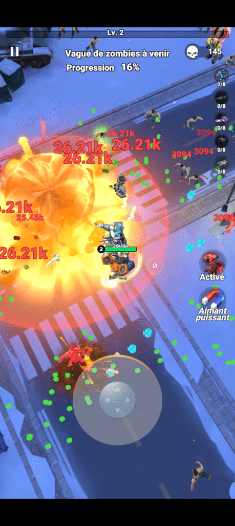 Extrait du jeu Mech Assemble : Zombie Swarm en mode classique