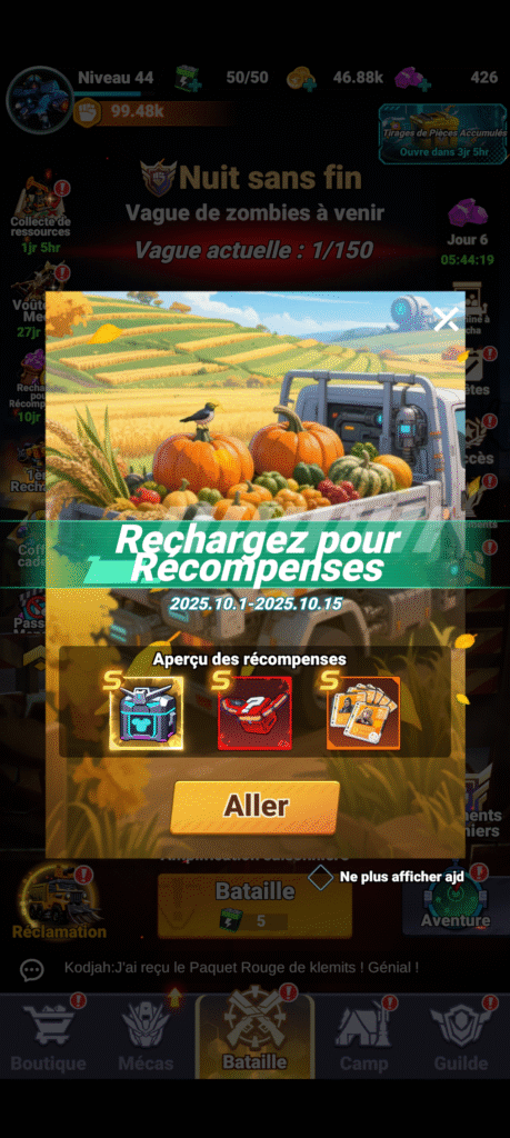 Exemple de jeu temporaire